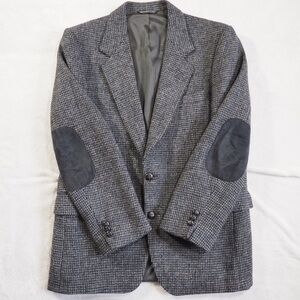 Harris Tweed X Moores Sz 40S Sport Coat with Elbow Patches